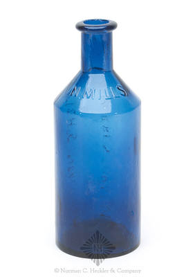 "Fish's Infallible / Hair Restorative" - "N. Mills" Medicine Bottle, AAM pg. 167