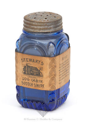 "Stewart's / Log Cabin / Scotch Snuff" Label Only Jar