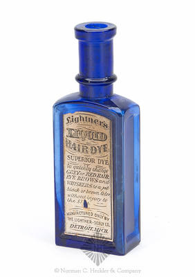 "Lightner's / Liquid / Hair Dye" Label Only Medicine Bottle