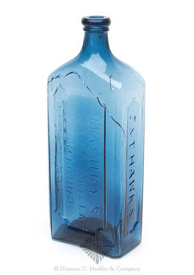 "Masury's / Sarsaparilla / Compound / J & T. Hawks / Rochester. N.Y." Medicine Bottle, Similar to PME pg. 241