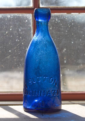 "I. Sutton. / Cincinnati." Soda Water Bottle