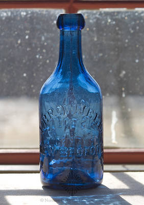 "I. Brownell / New Bedford" - "This Bottle / Never Sold" Soda Water Bottle