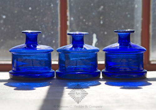 Lot Of Three Cotton Spool Ink Bottles, Similar in form to C #330