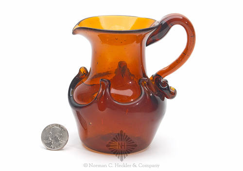 Freeblown Lily Pad Creamer, Similar in form and construction to McK plate 17