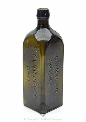 "London / Jockey / Club House / Gin / (Horse And Rider)" Gin Bottle, Similar to H #862