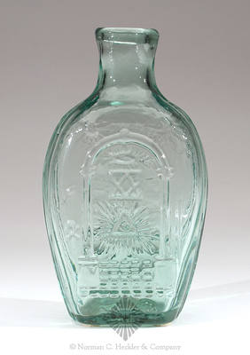 Masonic Arch And Emblems - Eagle Historical Flask, GIV-14