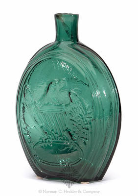 Eagle - Flag And "Coffin & Hay. / Hammonton" Historical Flask, GII-48