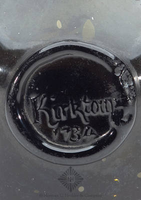 "Kirktoun / 1734" Sealed Black Glass Wine Bottle, Similar to ASB pg. 649 and pg. 682