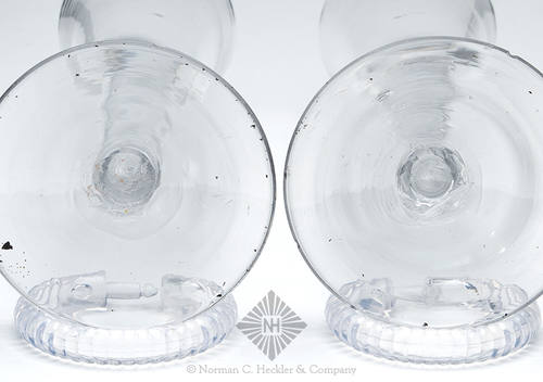 Pair Of Freeblown Wine Glasses, Similar in form and construction to KW fig. 26, #2