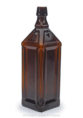 "Romaine's / Crimean / Bitters / Patent 1863 / Crimean Bitters" Figural Bottle, R/H #R-87