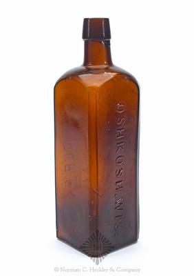 "Feder's / Fountain / Of Health / Bitters. / Oshkosh. Wis-" Bitters Bottle, Unlisted