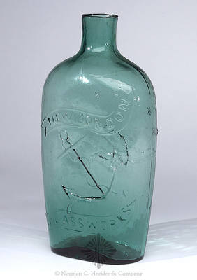Eagle - Anchor And "New London / Glass Works" Historical Flask, GII-68