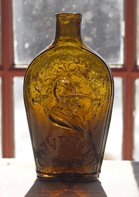 "Lafayette" and Bust - Liberty Cap Portrait Flask, GI-86