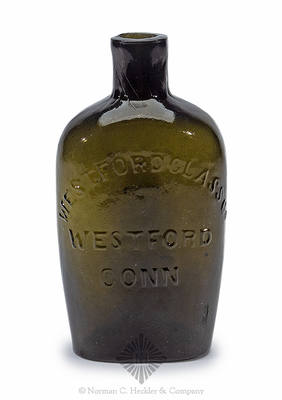 Sheaf Of Wheat - "Westford Glass Co" Pictorial Flask, GXIII-37
