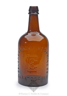 "Congress & Empire / E / Saratoga. N.Y." Mineral Water Bottle, T #E-6:A