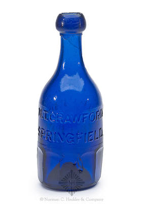 "M.T. Crawford / Springfield." - "Union Glass Works Phila. / Superior / Mineral Water" Bottle, WB pg. 17