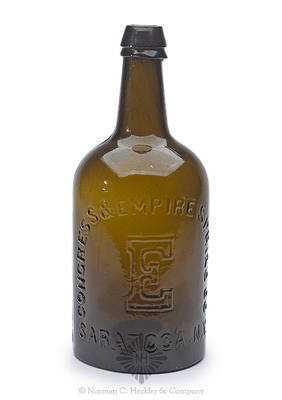 "Congress & Empire / E / Saratoga. N.Y." Mineral Water Bottle, T #E:6A