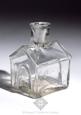 "T.P. Spencer & Co / Perfumers / N.Y. / Trade Mark / (Head Of Dog)" Figural Ink Bottle, Unlisted in Covill's text