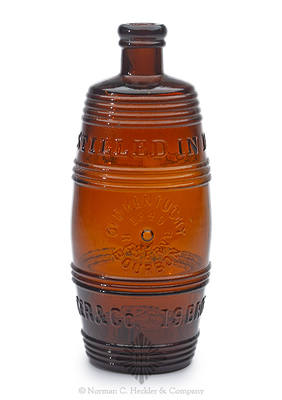 "Old Kentucky / Bourbon / 1849 / Reserve / Distilled In 1848. / A.M. Bininger & Co. 19 Broad St. N.Y." Figural Whiskey Bottle, Similar to H #1170