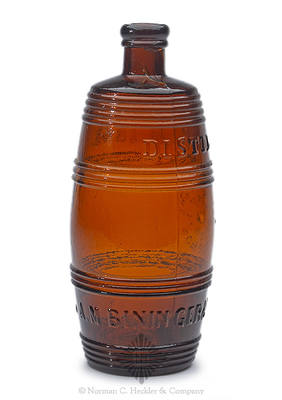 "Old Kentucky / Bourbon / 1849 / Reserve / Distilled In 1848. / A.M. Bininger & Co. 19 Broad St. N.Y." Figural Whiskey Bottle, Similar to H #1170