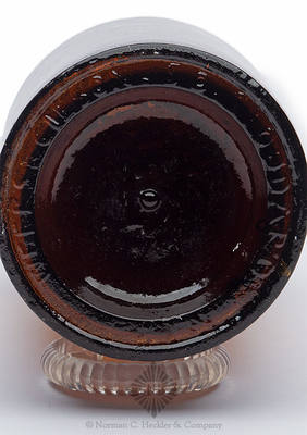 "Weeks & Gilson. So. Stoddard N.H." Base Embossed Whiskey Bottle, KW plate 132, top right