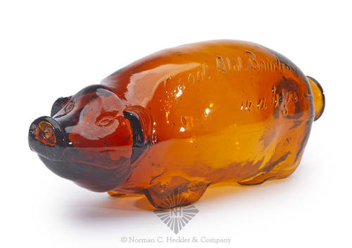 "Good Old Bourbon In A Hogs-" Figural Whiskey Bottle