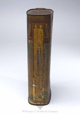 "Jessie Moore / American / Pure Rye Whiskey" Advertising Tin With Enclosed Flask
