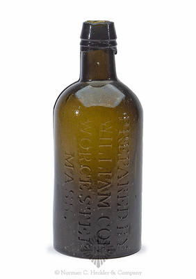 "Prepared By / William Coe / Worcester / Mass." Medicine Bottle, AAM pg. 108