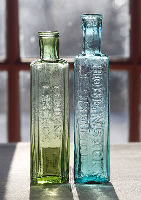 "Genuine / Essence" and "Hobensack's / Essence" Two Medicine Bottles, AAM pg. 186 and 240