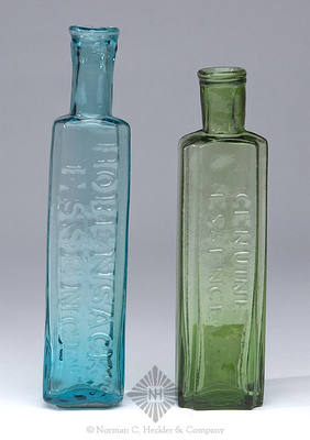 "Genuine / Essence" and "Hobensack's / Essence" Two Medicine Bottles, AAM pg. 186 and 240