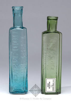 "Genuine / Essence" and "Hobensack's / Essence" Two Medicine Bottles, AAM pg. 186 and 240