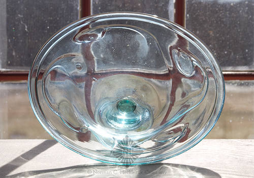 Freeblown Lilypad Compote, Similar in form and construction to McK plate 18, #8