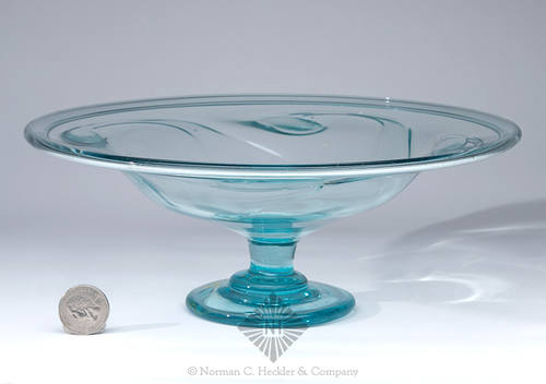 Freeblown Lilypad Compote, Similar in form and construction to McK plate 18, #8