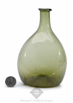 Freeblown Chestnut Bottle, Similar in form to KW pg. 47