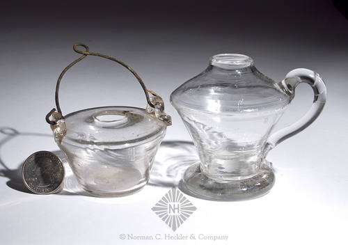 Two Freeblown Miniature Sparking Lamps, Similar forms and construction techniques are noted on Mck plate 189