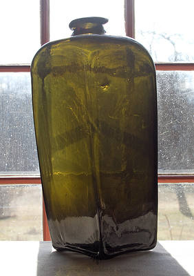 Large Freeblown Case Gin Bottle, Similar in form and construction to AG plate 83, #2