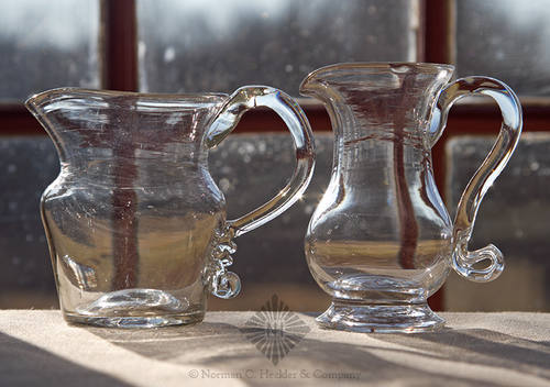 Two Freeblown Creamers, Similar in form and consruction to PG plate 40