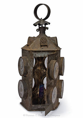 Bullseye Glass Lantern