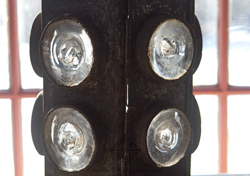 Bullseye Glass Lantern