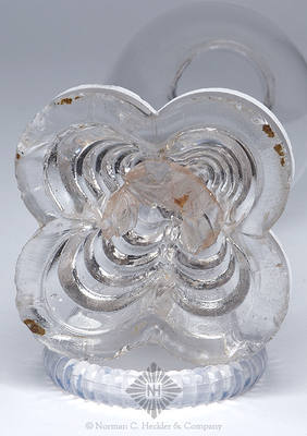 Two Freeblown Fluid Lamps With Pressed Glass Bases, Similar in form and construction to B/K #2054 and #2058