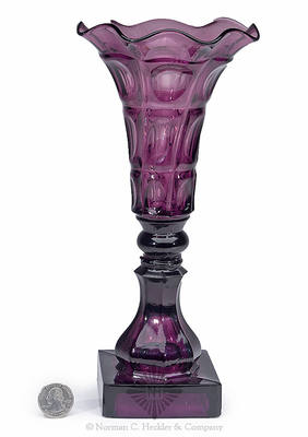 Pressed Glass Vase, Similar to B/K plate 3036