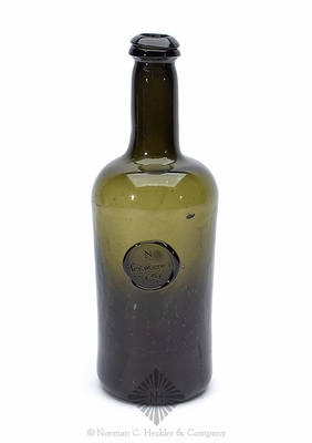 "N / Tredcroft / 1784" Sealed Black Glass Wine Bottle, ASB-2 pg. 782