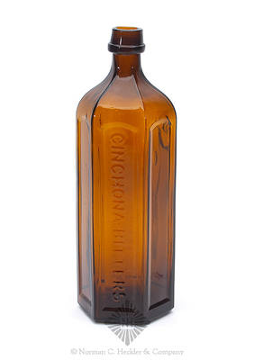 "Cinchona-Bitters / A.H. Adams / (Cherry)" Bitters Bottle, R/H #C-150