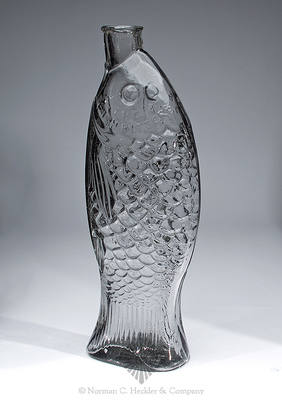 "The / Fish Bitters" - "W.H. Ware / Patented 1866" Figural Bitters Bottle, R/H #46