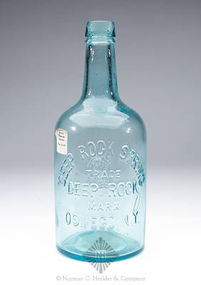 "Deep Rock Spring / Trade / Deep Rock / Mark / Oswego N.Y." - "DRS" (Monogram) Mineral Water Bottle, T #N-15