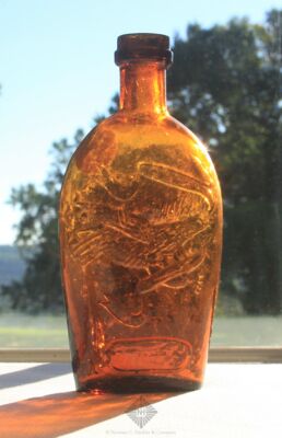 Clasped Hands-Eagle Historical Flask