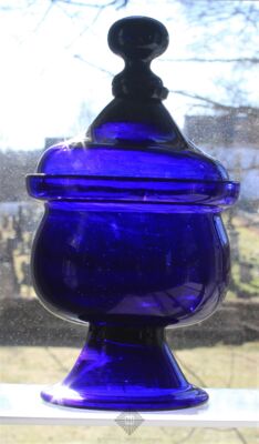 Pittsburgh Freeblown Covered Sugar Bowl