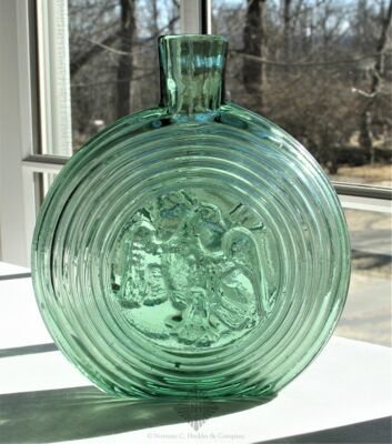 Concentric Ring Eagle Historical Flask
