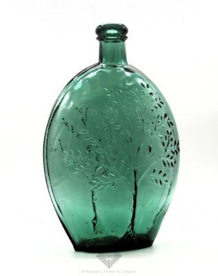 Summer Tree  Winter Tree Pictorial Flask