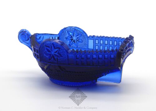 Pressed Glass Boat Salt